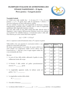 Prova Pratica Categoria Junior - Olimpiadi Italiane di Astronomia