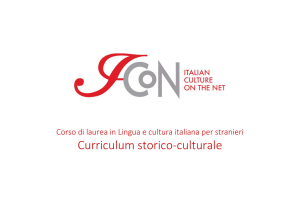 Curriculum storico-culturale - ICoN