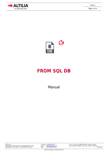 FROM SQL DB - Altilia Group