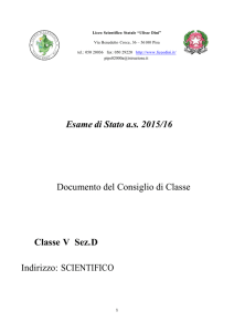 Esame di Stato as 2015/16 Documento del Consiglio di