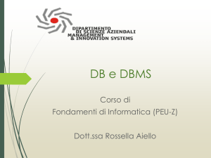 2.1b - DB e DBMS - Home page istituzione trasparente