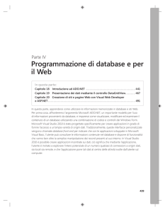 Programmazione di database e per il Web