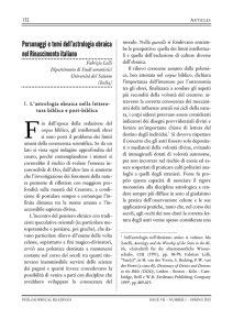 Personaggi e temi dell`astrologia ebraica nel Rinascimento italiano