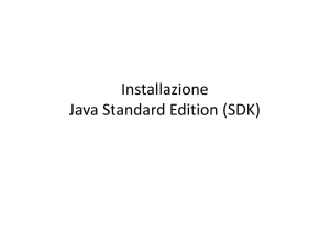 Installazione Java Standard Edition (SDK)