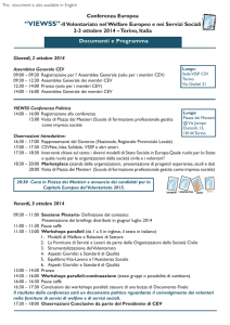 Documenti e Programma Conferenza Europea “VIEWSS”