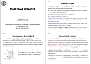 materiali isolanti - Università di Pavia