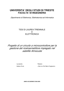 Progetto di un circuito a microcontrollore per la gestione del