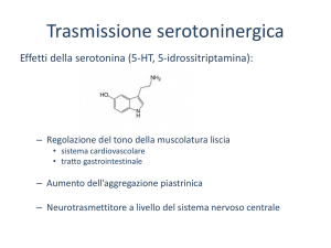 Lezione IX - Farmacologia del sistema serotoninergico