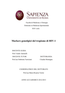 Markers genotipici del tropismo di HIV-1