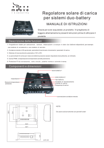 Regolatore solare di carica per sistemi duo