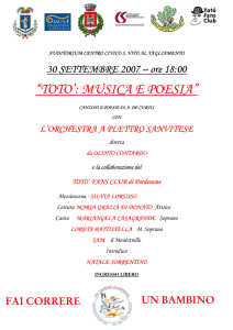 toto`: musica e poesia - orchestra a plettro sanvitese