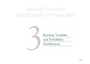 Variabili Casuali e Distribuzioni di Probabilità