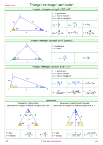 Triangoli rettangoli particolari