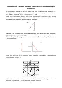 1 Il teorema di Pitagora al centro della didattica della geometria