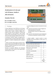 Analizzatore di rete per reti di bassa, media e alta tensione