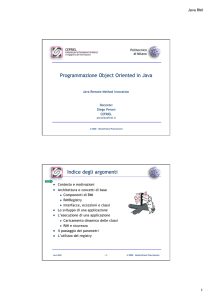 Programmazione Object Oriented in Java Indice