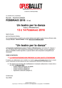 Un teatro per la danza 2016