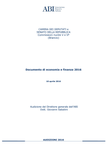 Documento di economia e finanza 2016