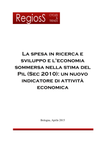 La spesa in ricerca e sviluppo e l`economia sommersa