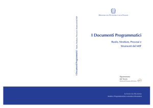 I Documenti Programmatici - Dipartimento del Tesoro