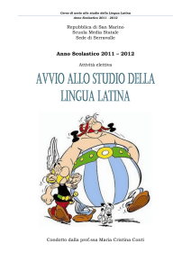 Corso di avvio allo studio della Lingua Latina