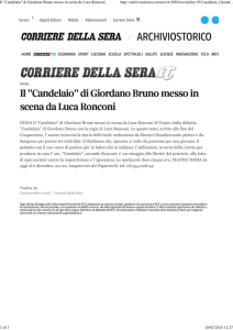 Il "Candelaio" di Giordano Bruno messo in scena da Luca Ronconi