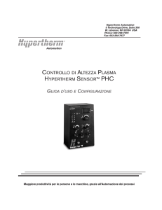 CONTROLLO DI ALTEZZA PLASMA HYPERTHERM SENSOR™ PHC