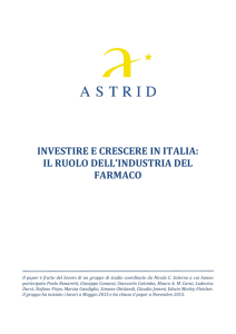 investire e crescere in italia: il ruolo dell`industria del