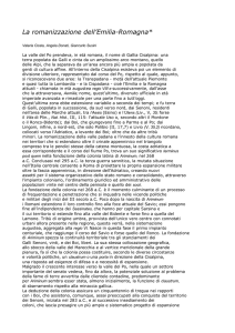 La romanizzazione dell`Emilia-Romagna - IBC Emilia