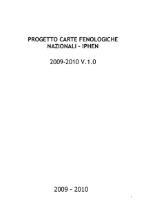 Protocollo del progetto 2009/2010 - Cra-Cma