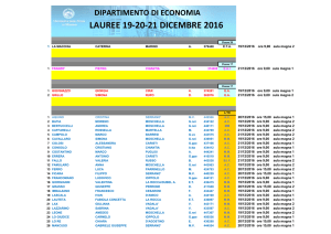 Elenco laureandi dicembre 2016