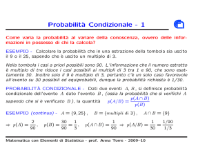 slide2probabilita - Dipartimento di Matematica