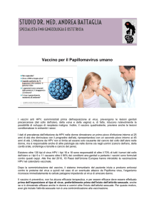 Vaccino per il Papillomavirus umano