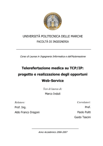 Telerefertazione medica su TCP/IP: progetto e