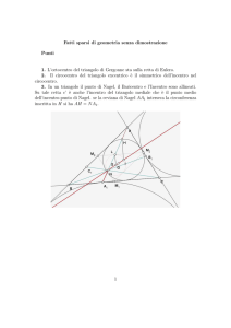 Fatti sparsi di geometria senza dimostrazione Punti 1. L`ortocentro