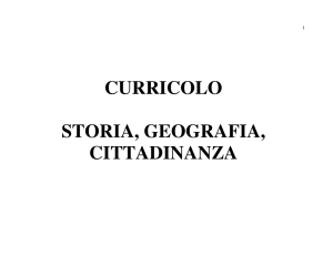 CURRICOLO STORIA, GEOGRAFIA, CITTADINANZA