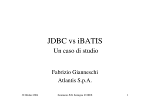 JDBC e iBatis: un caso di studio