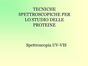 tecniche spettroscopiche per lo studio delle proteine