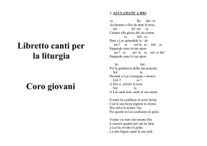 Libretto canti per la liturgia Coro giovani