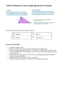 Attività: Relazioni tra lati e angoli opposti di un triangolo