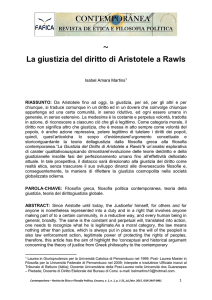 La giustizia del diritto di Aristotele a Rawls - contemporânea