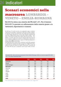 Scenari economici nella macroarea Lombardia-Veneto