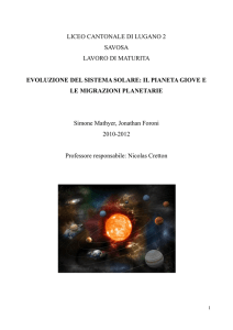 il pianeta giove e le migrazioni planetarie