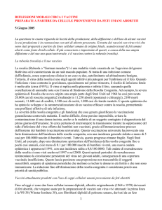 1 RIFLESSIONI MORALI CIRCA I VACCINI PREPARATI A PARTIRE