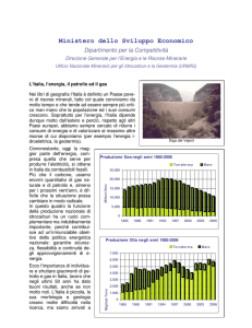 L`Italia, l`energia, il petrolio ed i gas