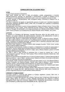 CURRICULUM VITAE DI LUCIANO TROJA STUDI Luciano Troja è