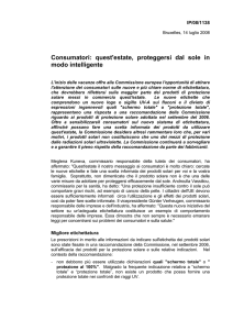 Consumatori: quest`estate, proteggersi dal sole in modo