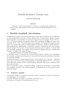 Modello Standard: formule varie