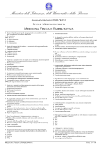 Medicina Fisica e Riabilitativa - Scuole di Specializzazione in