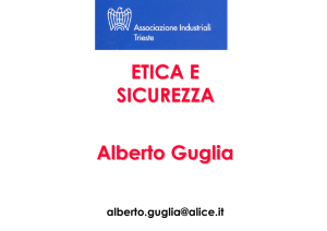 ETICA E SICUREZZA Alberto Guglia